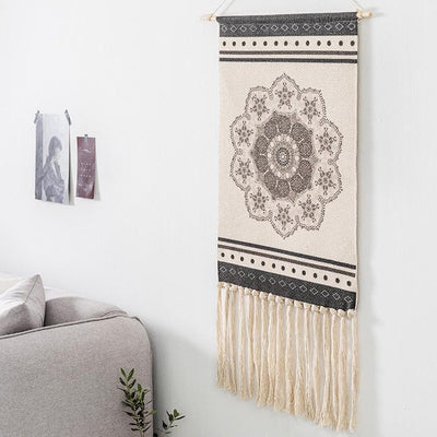 Nordic Tapestry Tassels Handmade Woven Background Wall Hanging Decoration