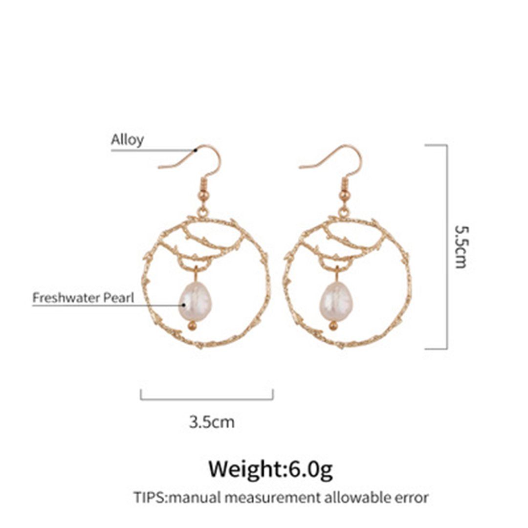 Original Hypoallergenic Natural Pearl Earrings Creative Alloy Fashion Jewelry