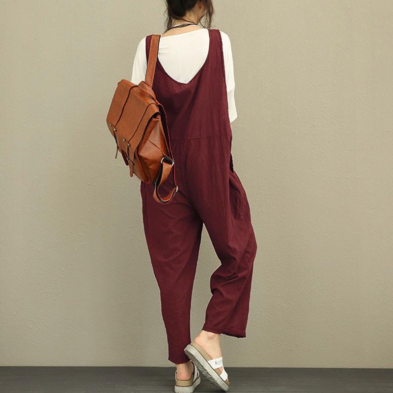 Oversized Loose Casual Cotton Jumpsuit Jan 2021-New Arrival 