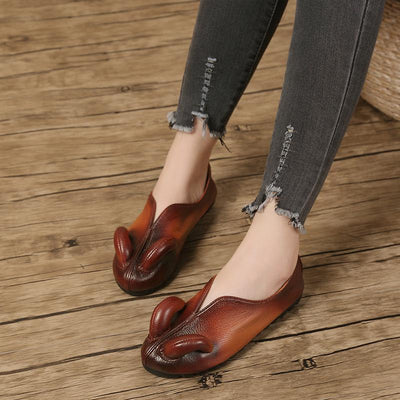 Personality Horns Ethnic Style Leather Handmade Shoes