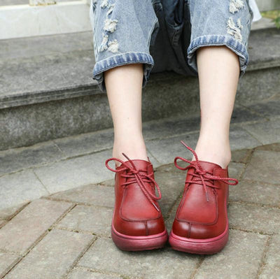 Platform Soft Spring And Autumn Lace-up Shoes
