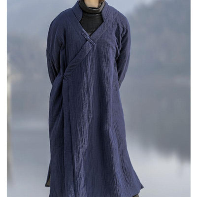 Plus Size Autumn Winter Vintage Loose Cotton Coat