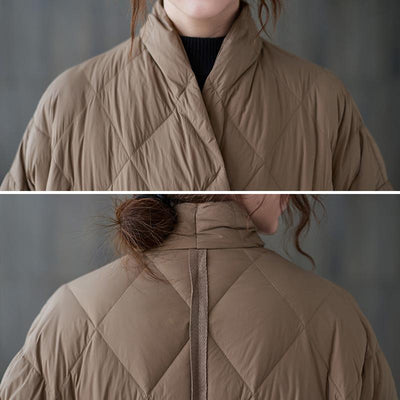 Plus Size Loose Retro Cotton Padded Winter Coat