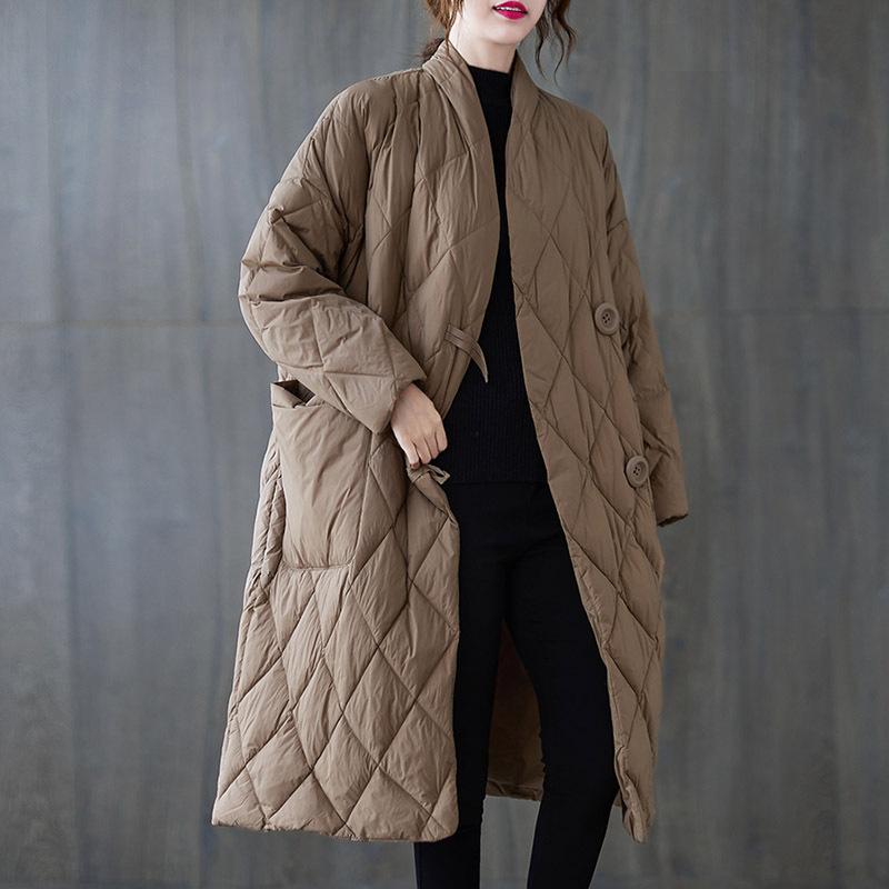 Plus Size Loose Retro Cotton Padded Winter Coat