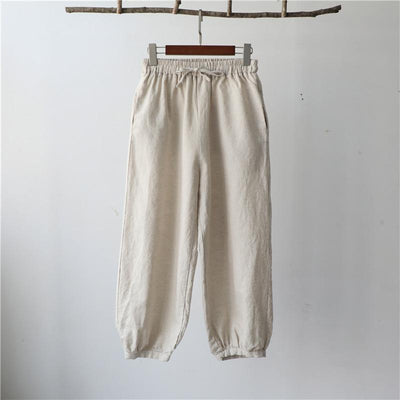 Plus Size Retro Casual Bloomer Cotton Linen Pants