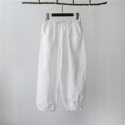 Plus Size Retro Casual Bloomer Cotton Linen Pants