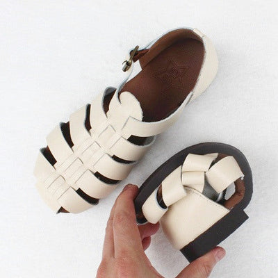 Plus Size Summer Plaited Leather Handmade Sandals Jun 2022 New Arrival 