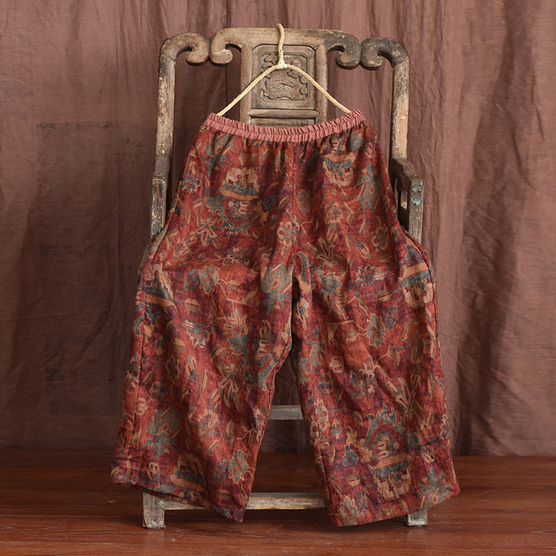 Plus Size Women Loose Linen Retro Pants