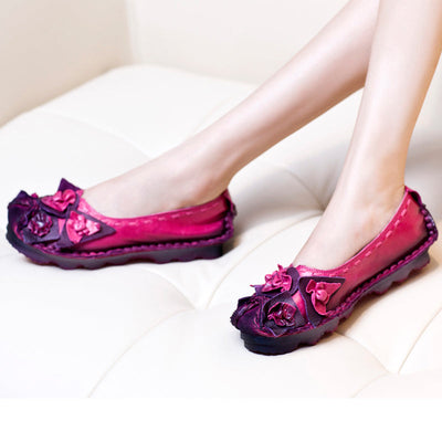 Plus Size Women Summer Retro Leather Antiskid Casual Shoes May 2022 New Arrival 