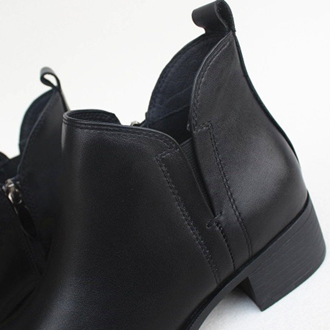 Pointed Toe Leather Boots