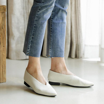 Pointed Toe Soft Comfortable Leather Flats