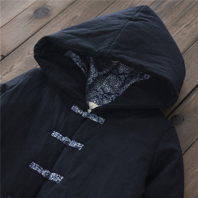 Printed Knob-Knots Hooded Quilted Coat 2019 New December 