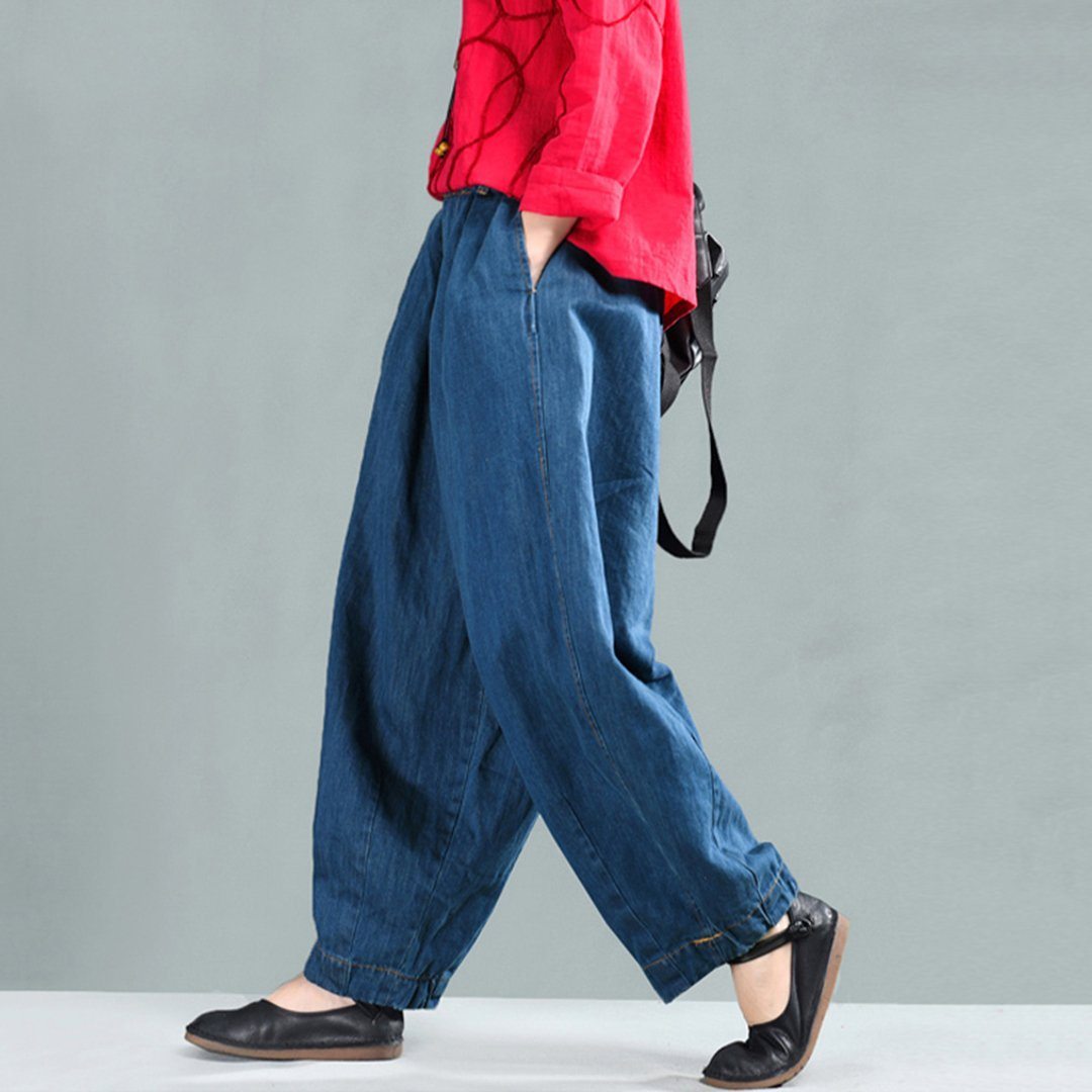 Relaxed Fit Solid Harem Jeans 2020 New February 