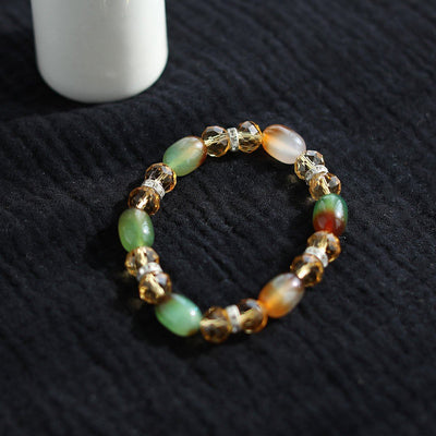 Retro Beaded Handmade Crystal Agate Bracelet