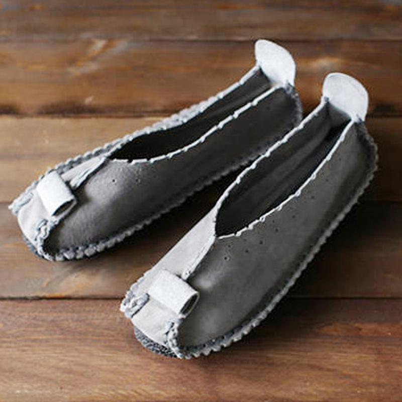 Retro Daily Handmade Paneled Comfortable Soft Loafers 2019 March New 