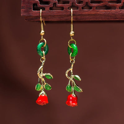 Retro Ethnic Style Creative Rose Earrings
