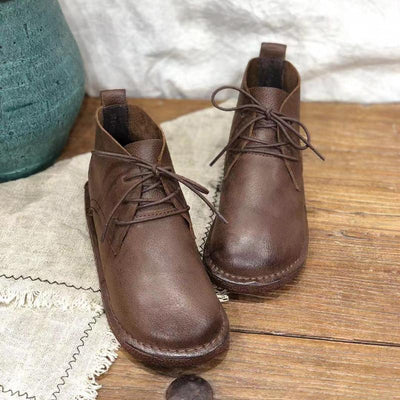 Retro Handmade Leather Casual Women's Boots