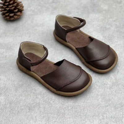 Retro Handmade Leather Flat Casual Sandals May 2023 New Arrival 