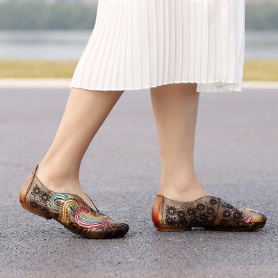 Retro Leather Comfortable Ethnic Shoes March 2021 New-Arrival 