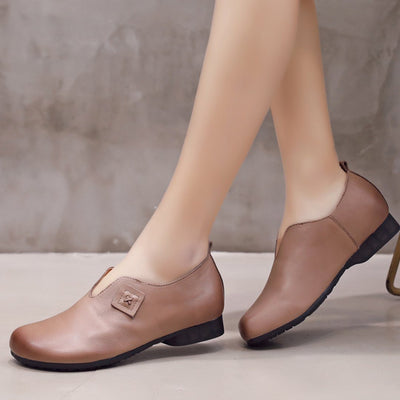 Retro Patchwork Comfortable Leather Shoes March-2020-New Arrival 