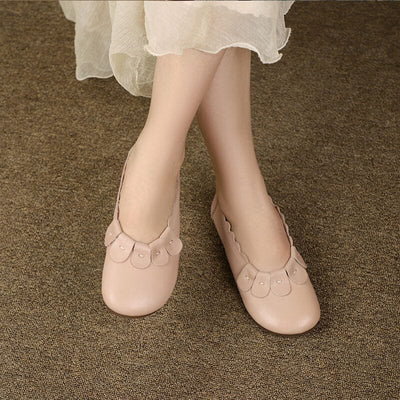 Retro Soft Leather Spring Autumn Casual Shoes