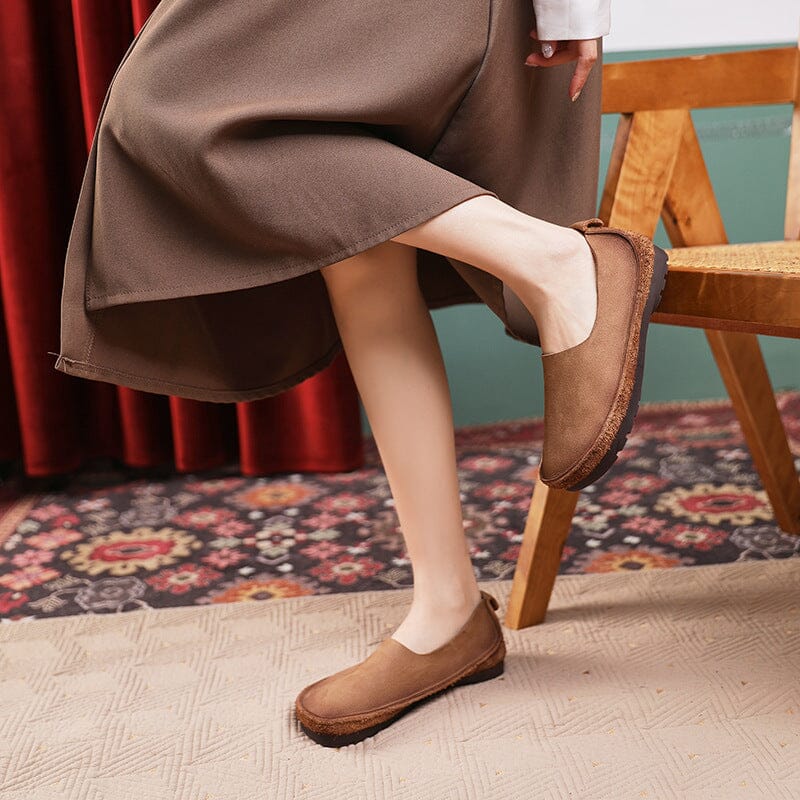 Retro Spring Soft Leather Handmade Casual Shoes