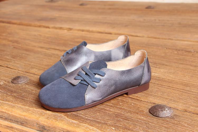 Retro Women's Shoes Leather Spring Casual Shoes 2019 March New 