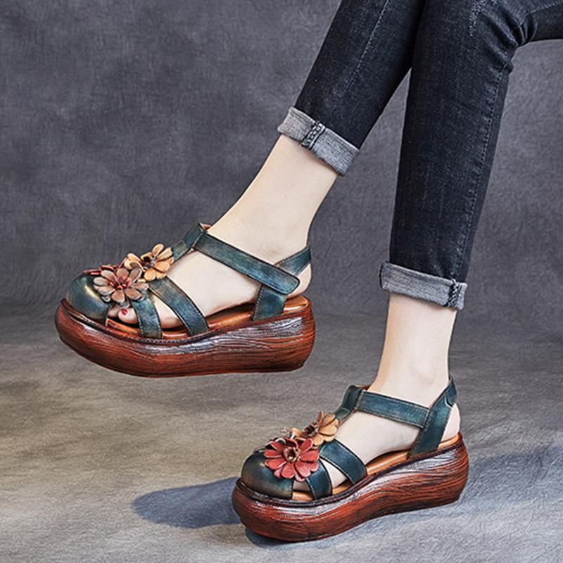 Roman Shoes Literary Retro Beach Shoes September 2020 new arrival 