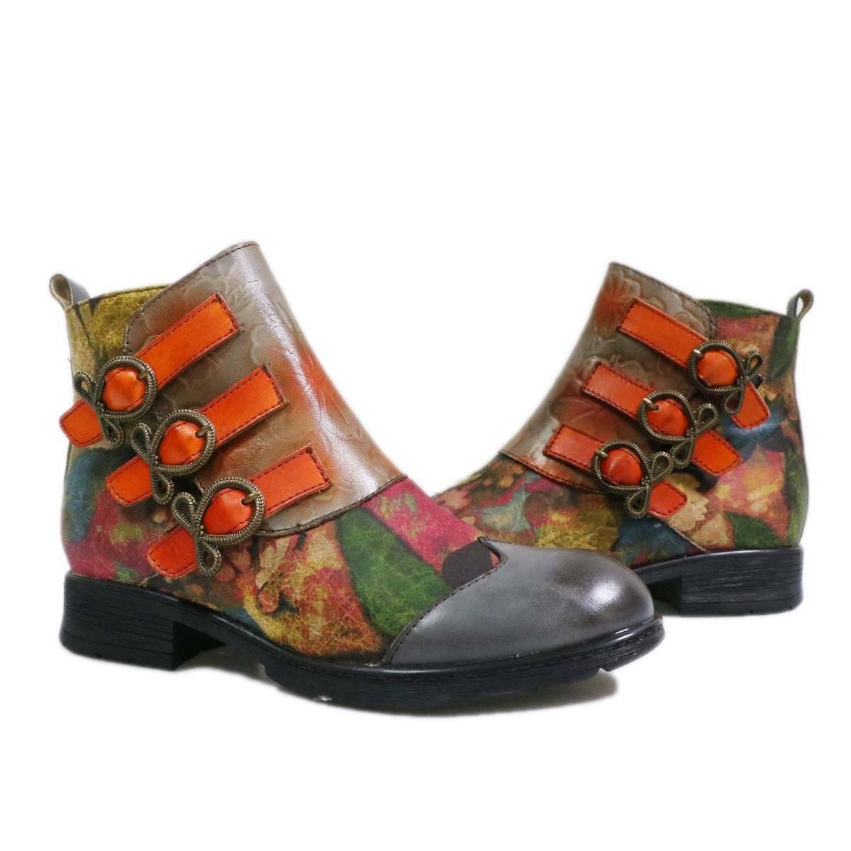 Round Toe Ethnic Style Women's Boots