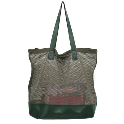 See Through Stitching Casual Shoulder Bag Shopping Bag