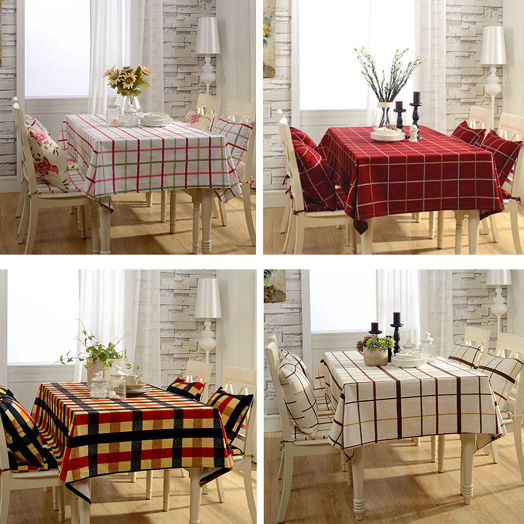 Simple Cafe Dining Table Cloth Desk Cotton Linen Rectangular Tea Table Cloth