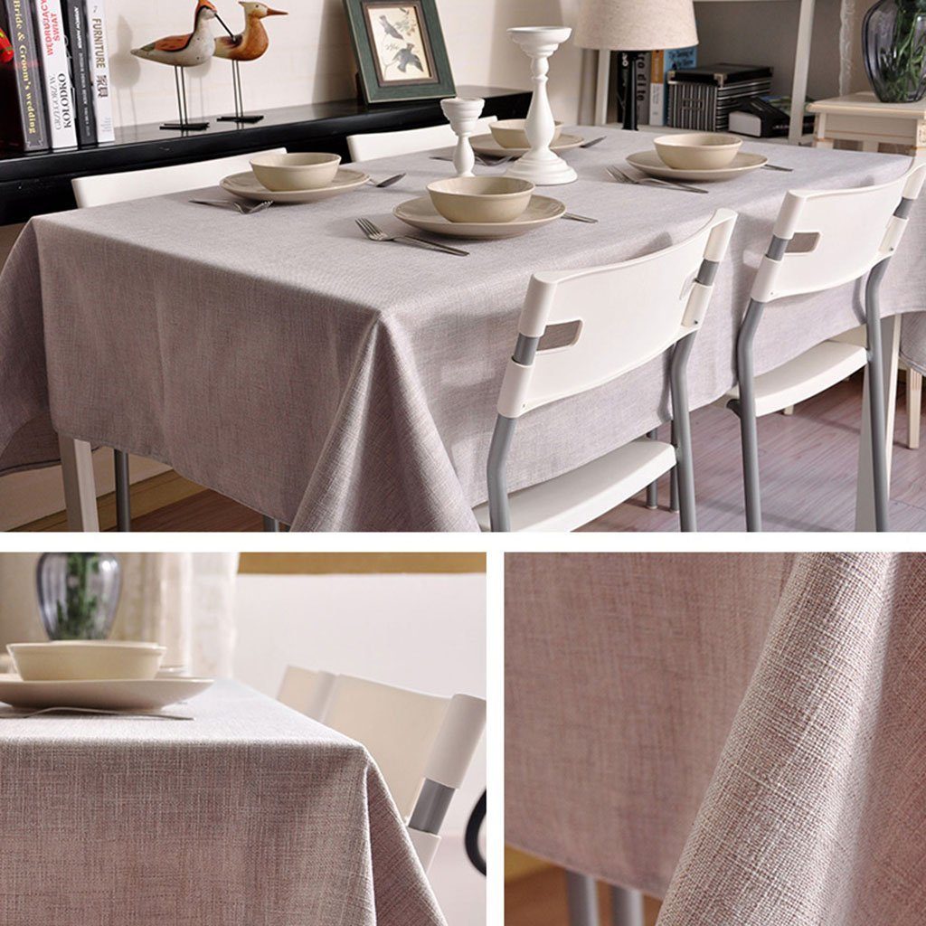 Simple Nordic Fabric Linen Tablecloth Home Linen 70cm*70cm Gray 