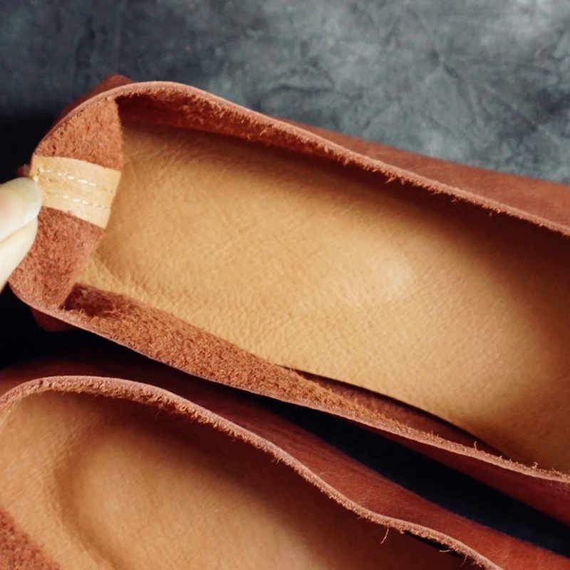 Simple Sewing Slip On Leather Solid Flat Casual Women Shoes 2019 May New 