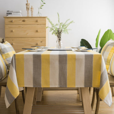 Simple Waterproof Tablecloth Linen Tablecloth Rectangular Table Cover Fabric Home Linen 