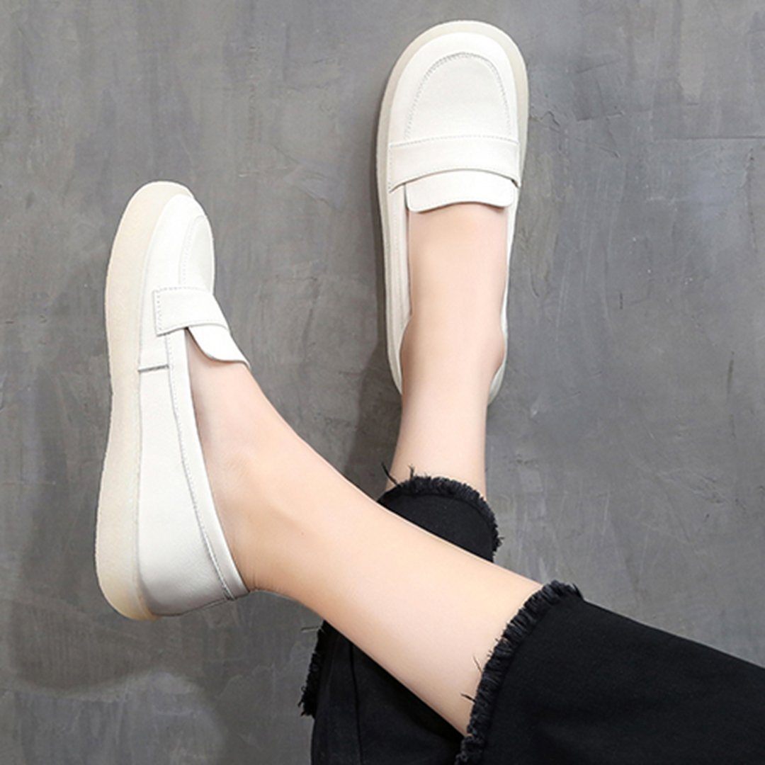 Soft Comfortable Flats Slip On Leather Shoes