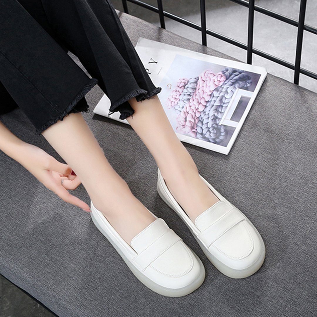 Soft Comfortable Flats Slip On Leather Shoes 2020 New January 