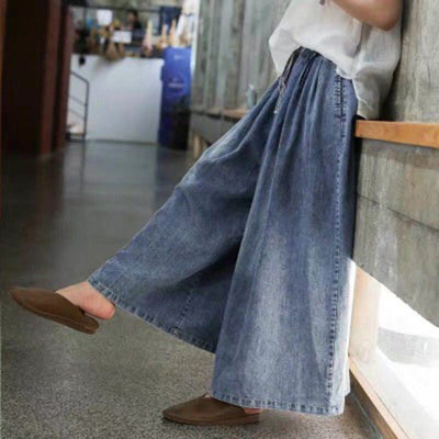 Solid Loose Fit Wide-Leg Jeans 2020 New February 