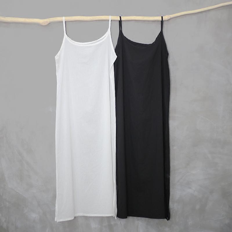 Spring And Summer Cotton Loose Simple Sleeveless Dress (Inside Wear)