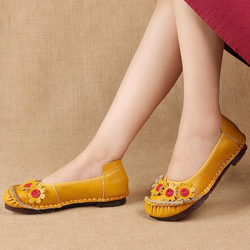 Spring And Summer Flat Bottom Cowhide Women Shoes 2019 April New 