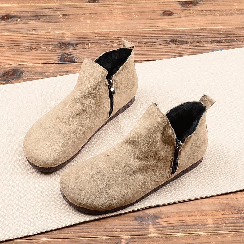 Spring Autumn Casual Abrasive Ankle Boots