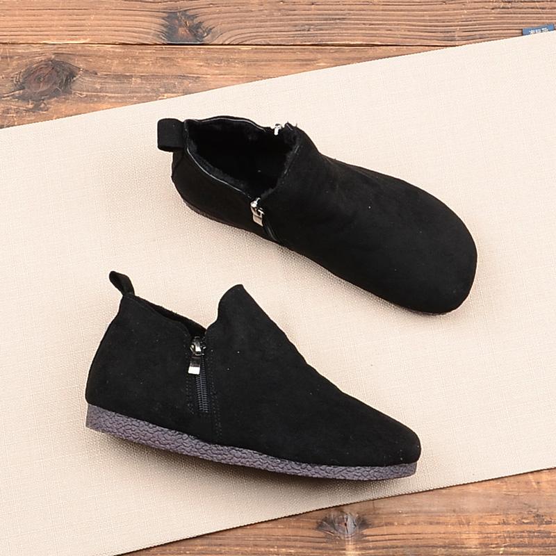 Spring Autumn Casual Abrasive Ankle Boots Dec 2021 New Arrival 35 Black Normal
