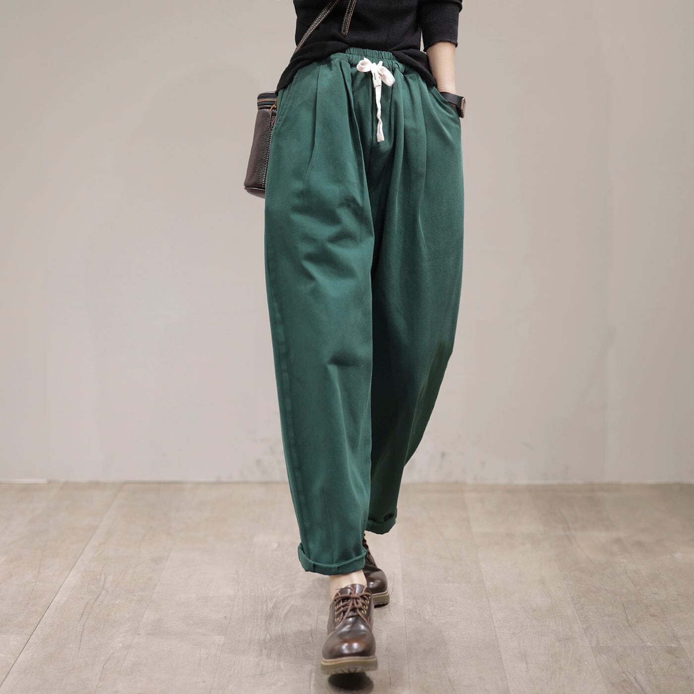 Spring Casual Loose Cotton Harem Pants Jan 2023 New Arrival 