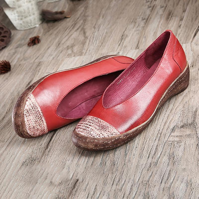 Spring Leather Shallow Women Spliced Pumps Shoes 