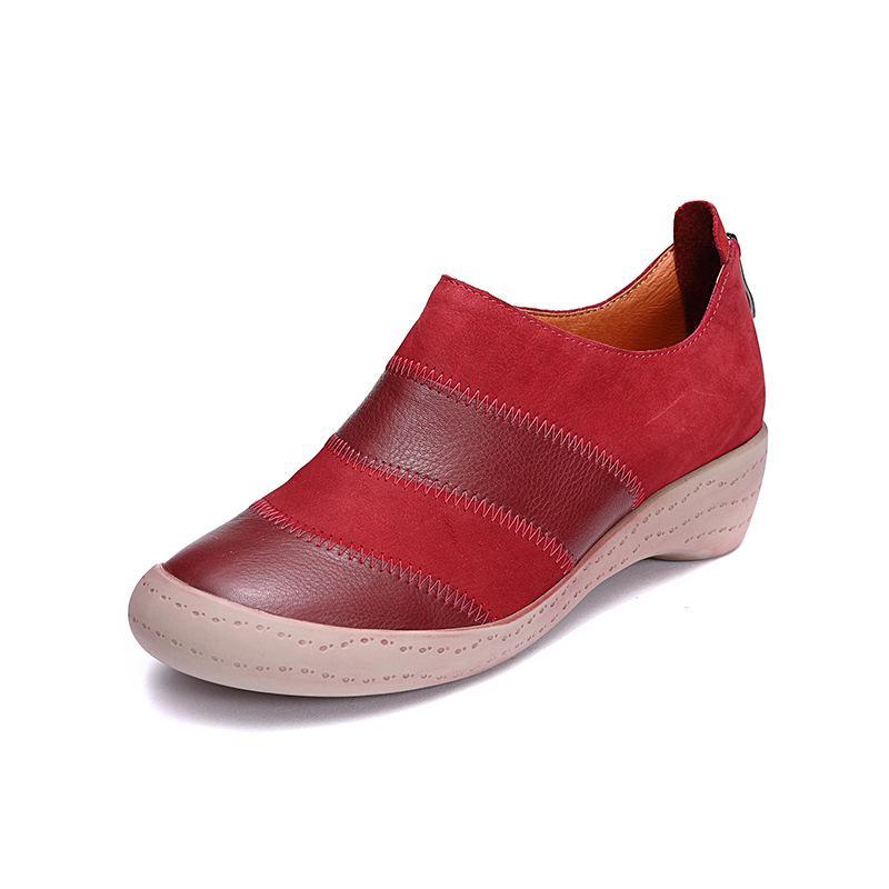 Spring New Women's Leather Retro Casual Shoes 2019 April New 