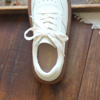 Spring Retro Fashion Soft Leather Casual Shoes