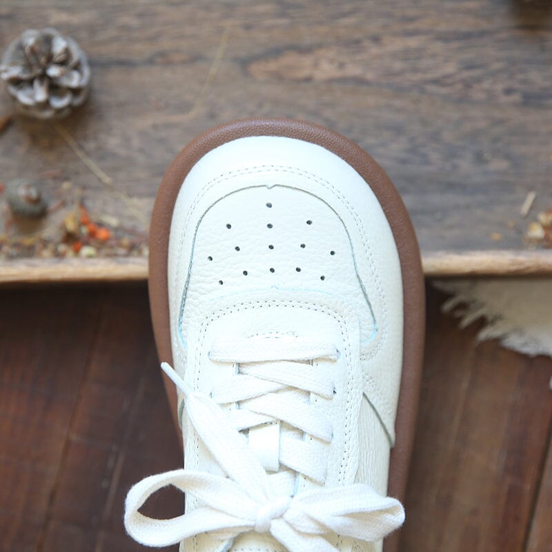Spring Retro Fashion Soft Leather Casual Shoes Mar 2023 New Arrival 