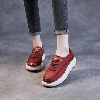 Spring Retro Leather Handmade Casual Shoes Feb 2023 New Arrival 