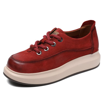 Spring Retro Leather Handmade Casual Shoes