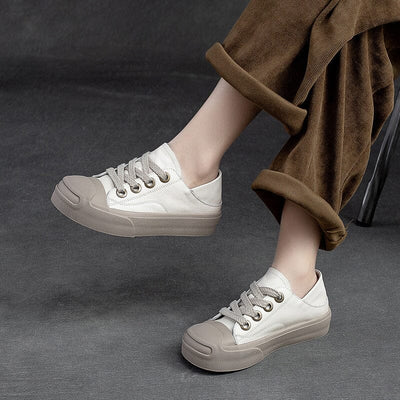 Spring Retro Leather Thick Soled Casual Shoes