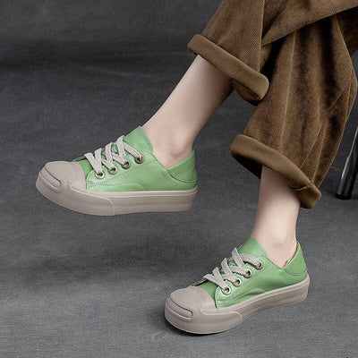 Spring Retro Leather Thick Soled Casual Shoes